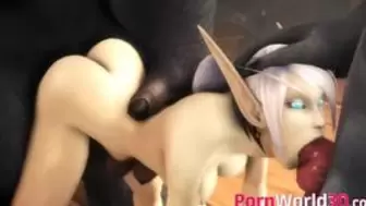 3D Hentai Characters with Huge Natural Titties Gets Fuck