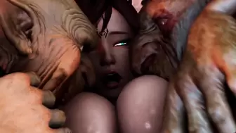 She Likes It When Two Goblins Fill Her Holes At Once - Monster Hentai Animation Sex Video