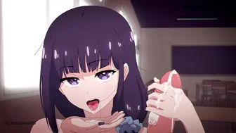Gundou cum mouth open  -hentai anime