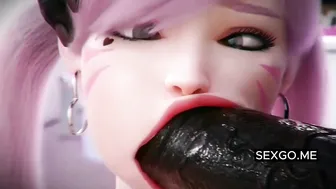 The Hana Song Lesbian Threesome - Overwatch D.Va Anal with Creampie