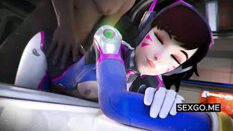 The Hana Song Lesbian Threesome - Overwatch D.Va Anal with Creampie