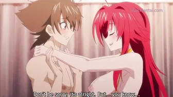 Exclusive Striptease with Deep Blowjob and Unexpected Cum Swallow (Rias x Issei)