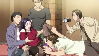 Massive Gangbang for Slutty Cheating Wife on First Casting (Hentai Anime)