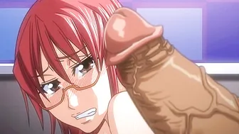 Bad Student with Huge Dick Loves to Fuck her Redhead MILF Teacher (Uncensored Hentai)