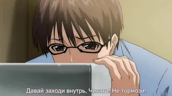 Caught a MILF with a Perv Stranger in the Men's Bathroom (Hentai)