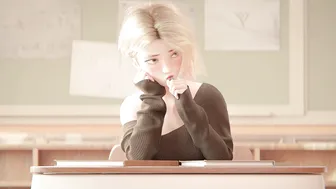 Sweet and Wet Dreams in University Classroom for Cute Gwen Stacy - Animated Porn (202