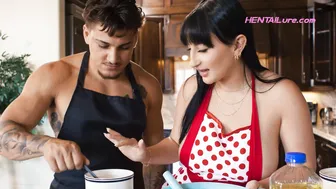 Cooking with Cum ● Hot Breakfast Starts With Tits, Ass & Cream