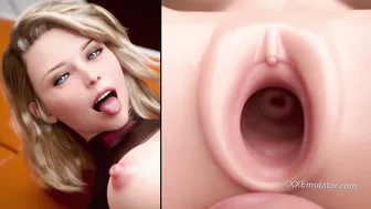 Giant Dildo Streching Tight Pussy To The Limit (Sexgame)