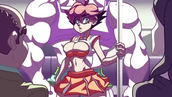 Lonely Girl on a Public Bus, Between Three Strangers - Cartoon xxx Parody