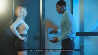 Blonde MILF Secretary Stucked in Elevator with BBC Boss (3D Realistic Gameplay)