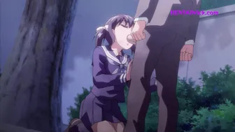 Outdoor Peeing and Pussy Eating Orgasm (Hentai)