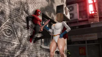 PAWG PowerGirl X SpiderMan with Long Dick (3D Gameplay)