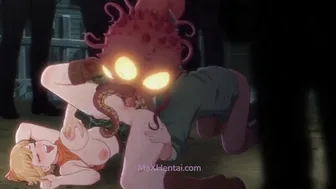 Pervy Blonde gets Full Dominated by Monstrous Tentacles (Hentai Anime)