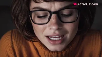 Big Titted Velma Dinkley Cosplay Suck and Titfuck Shaggy (Realistic) AI Generated