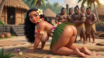 Big Ass Beauty Moana Fucked In Group By Tribal Villagers