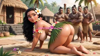 Big Ass Beauty Moana Fucked In Group By Tribal Villagers