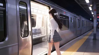 Asian Babe Fucked Hard on the Crowded Train (Anime Hentai) AI Generated