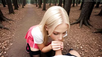 Blonde xxx Girl Cheats her Boyfriend in the Wild Forest (AI Porn)