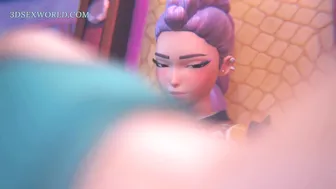Total Domination Lesbian Femdom FFF Threesome (3D Animation)