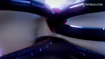 BDSM Babe Destroyed by Mechanical Tentacle (Animation)
