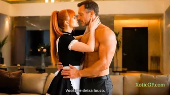 Horny HouseMaid Seduces the Married Boss While His Wife Is Out (AI)