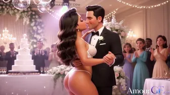 3D Bride Gets Naked on All Fours at Wedding Reception