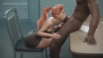 Tall Cheating Wife would do Anything to Save her Husband from the Jail (Anime 3D)