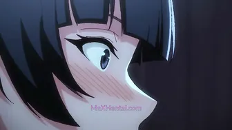Stepsis having sex with her BF, they catch me Peeking, so I join in Threesome (Anime)