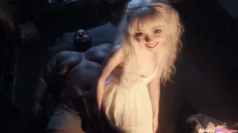 Blonde Girl Fucking the Fat Boy