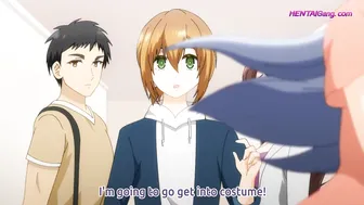 Buzzcut anime cutie reveals her secret and gets filled by rough cock deep inside