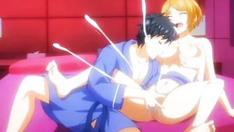 Hentai hubby makes new wife squirt hard all over hotel bed