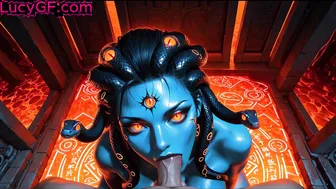 Enchanting Stare of Medusa Sensual AI Created