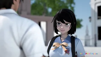 Newbie pair takes deep strokes while everyone watches the demo • 3D Hentai