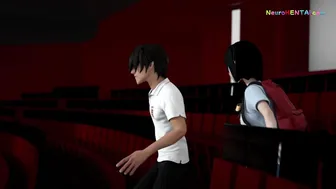 Newbie pair takes deep strokes while everyone watches the demo • 3D Hentai