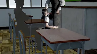 3D Schoolgirl Blows Teacher