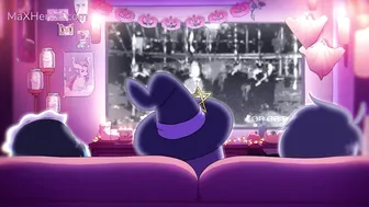 Hallowen Night Filled with Pleasure and the Risk of Getting Caught (Cartoon Parody)