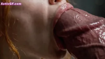 18-yo Red-headed Pervy Nurse treats her Elderly Patient with her Mouth and Ass